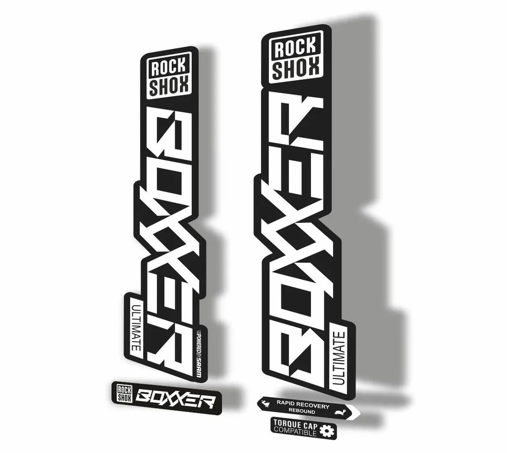 Rock Shox BOXXER 2020 ULTIMATE Mountain Bike Cycling Decal Adhesive White - 1