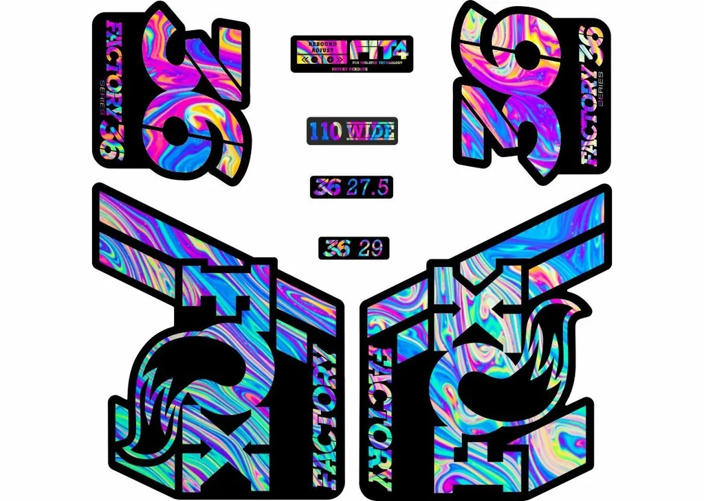 FOX 36 Float 2018-19 Forks Suspension Factory Decals Sticker Adhesive Oil Slick1 - 1