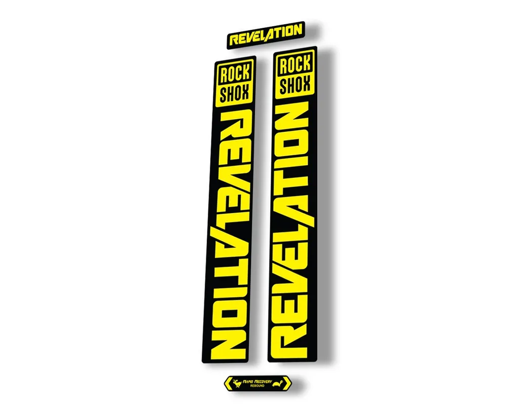 Rock Shox REVELATION 2021 Fork Decal Mountain Bike Sticker Adhesive Yellow - 1