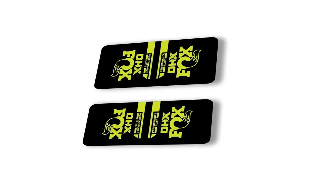FOX DHX 2022 Performance Elite Rear Shock Suspension Sticker Decal Lime Green - 1