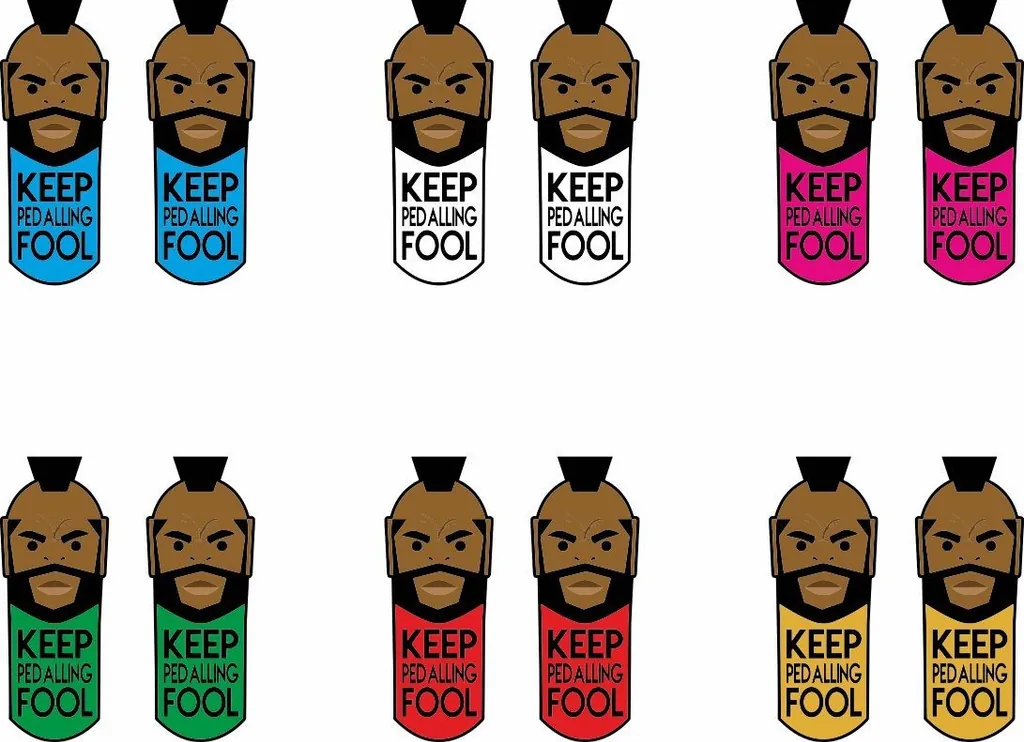 Keep Pedalling Fool Motivational Cycling Bicycle Decal Sticker Adhesive Set #4 - 1