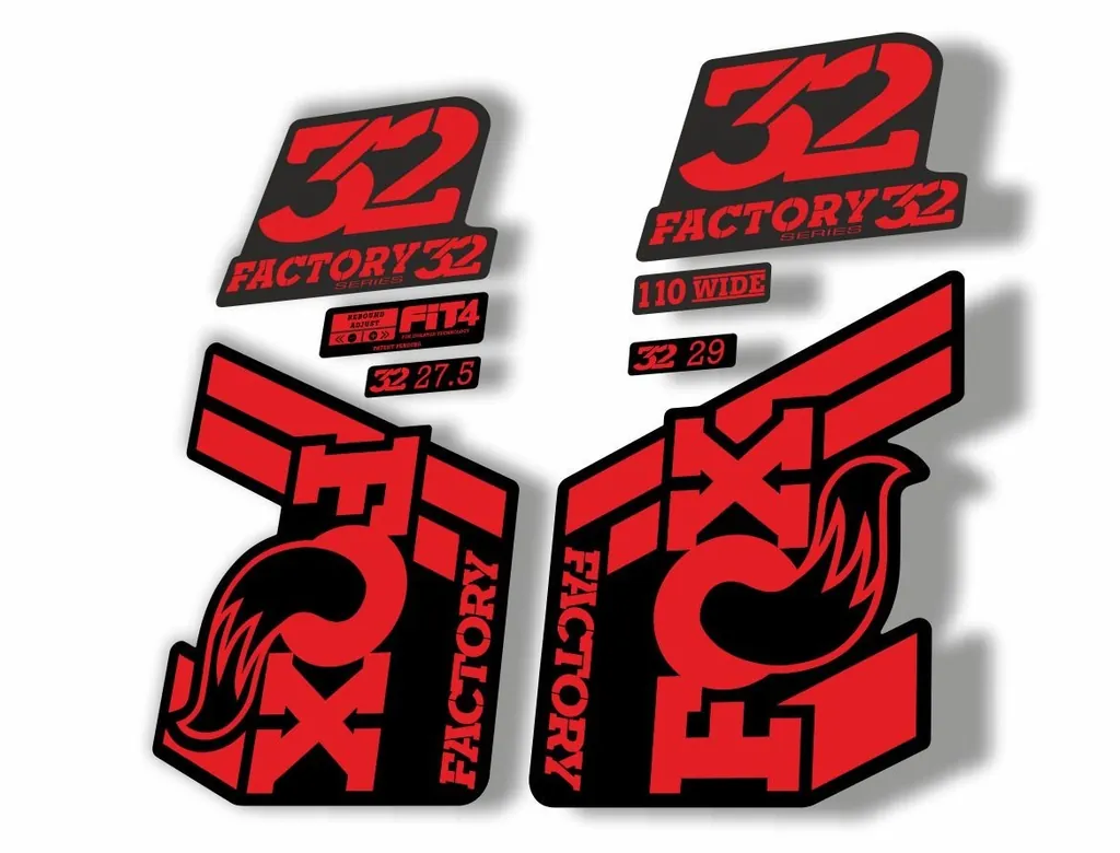 FOX 32 Float 2018-19 Forks Suspension Factory Decals Stickers Adhesive Red - 1