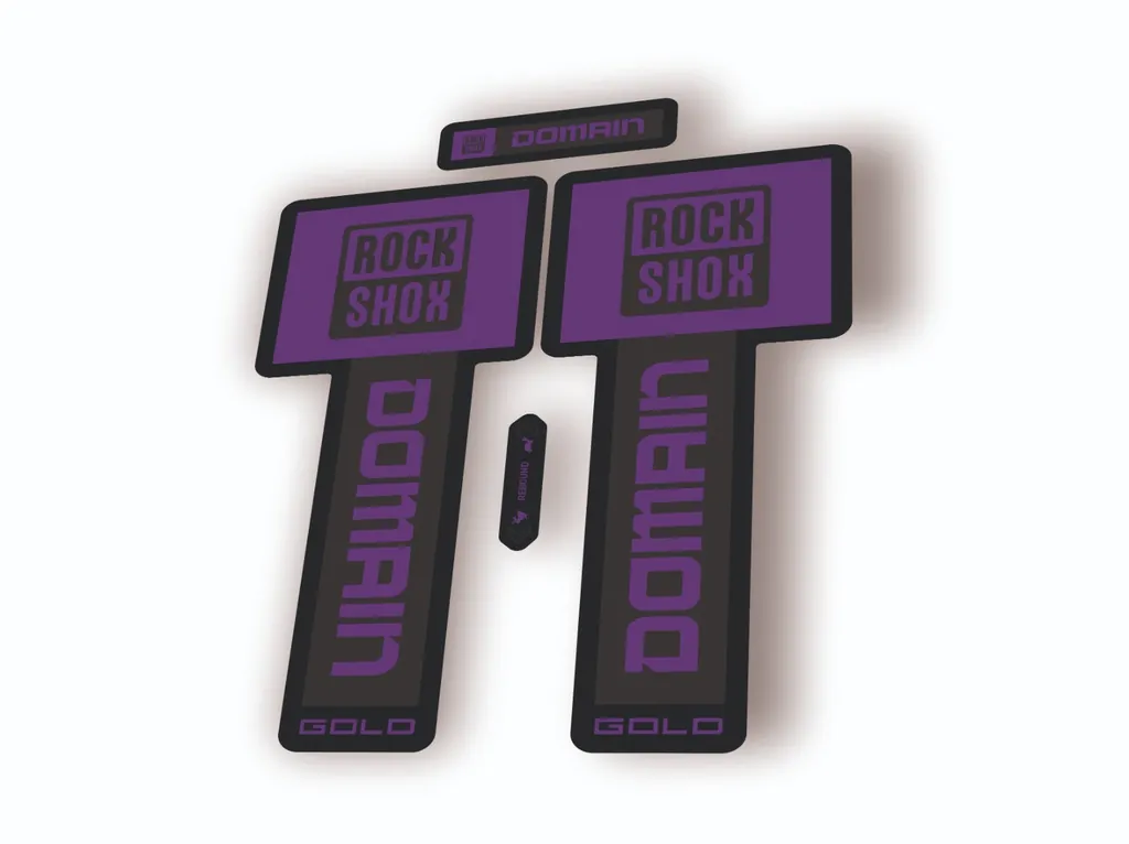 Rock Shox Domain Gold 2025 Fork Decal Mountain Bike Cycling Sticker Purple - 1