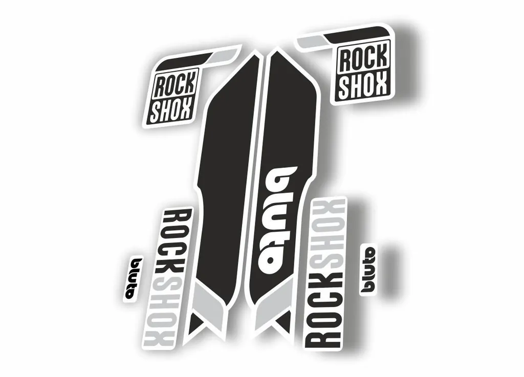 Rock Shox BLUTO 2016-17 Mountain Bike Cycling Fork Decal Sticker Black White - 1