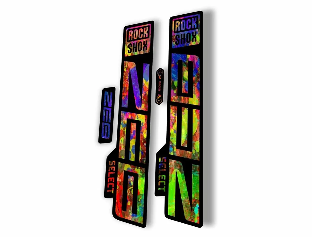 Rock Shox ZEB 2021 Select Mountain Bike Cycling Decal Sticker Adhesive Oil Slick - 1