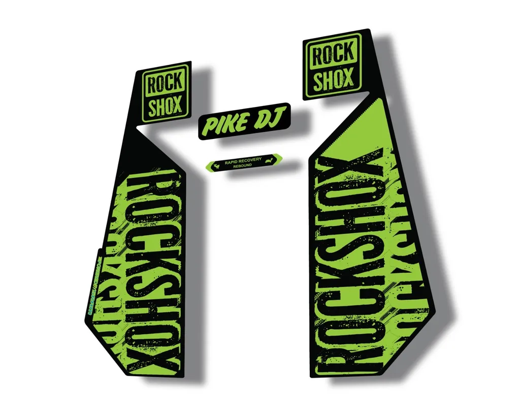 Rock Shox PIKE DJ 2017 Fork Decal Mountain Bike Cycling Sticker Adhesive Green - 1