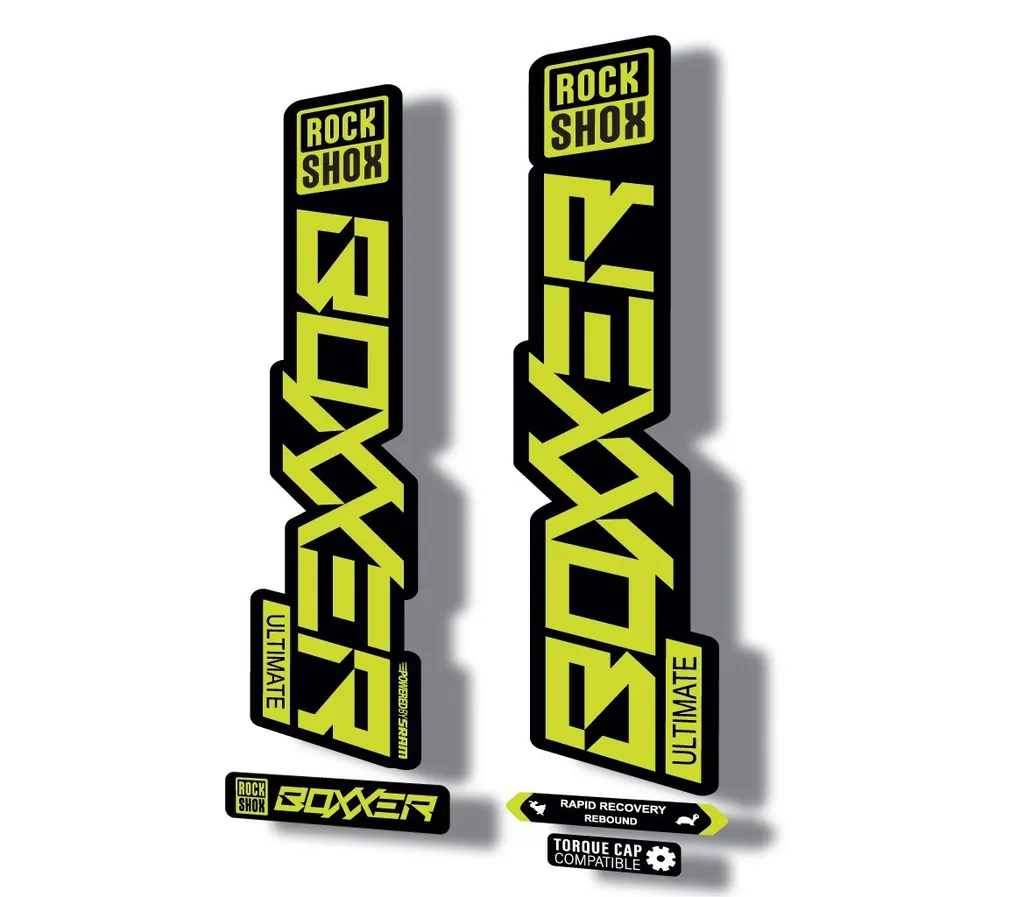 Rock Shox BOXXER 2020 ULTIMATE Mountain Bike Cycling Decal Adhesive Lime Green - 1