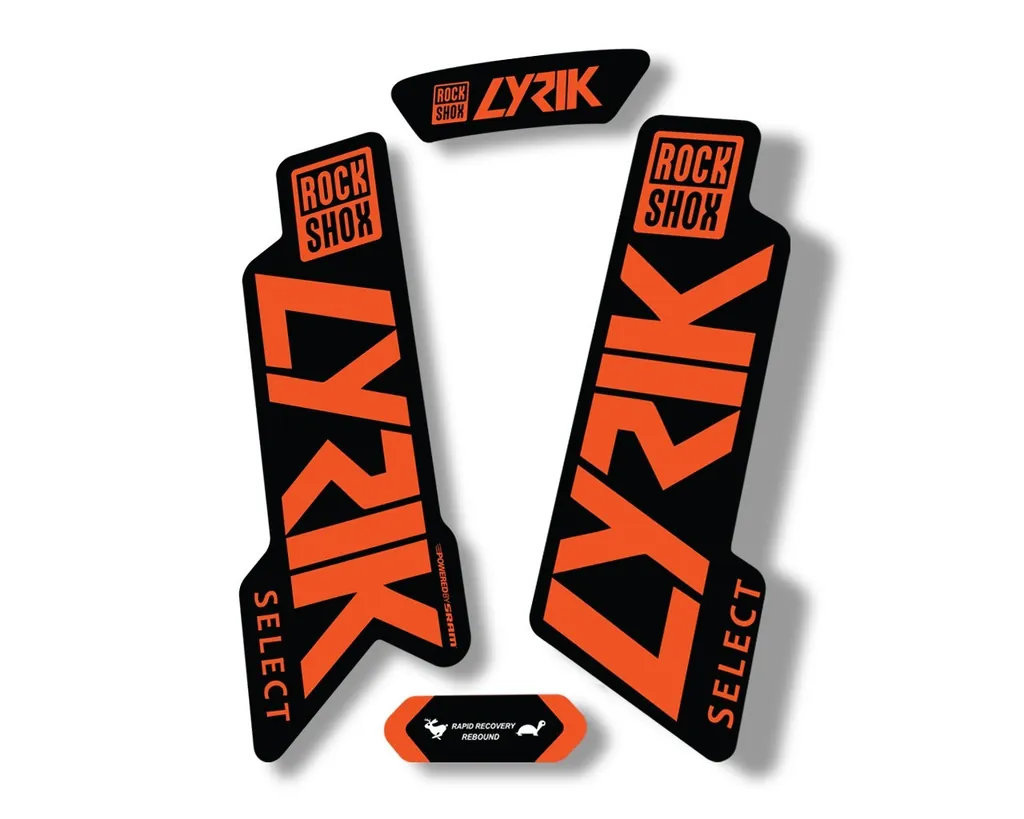 Rock Shox LYRIK SELECT 2020 Fork Decal Mountain Bike Cycling Sticker Orange - 1