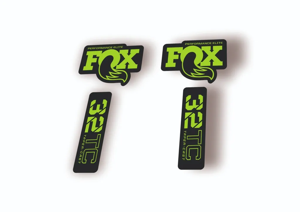 FOX 32 Taper Cast Elite 2024 Fork Suspension Factory Decal Sticker Adhesiv Green - 1