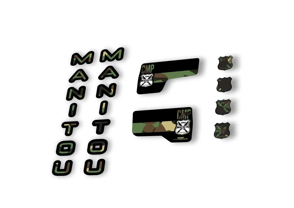 Manitou Machette Comp 2020 Fork Suspension Decal Kit Sticker Set Camo - 1