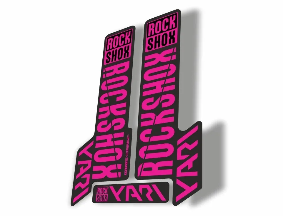 Rock Shox YARI 2018 Fork Decal Mountain Bike Cycling Sticker Adhesive Pink - 1