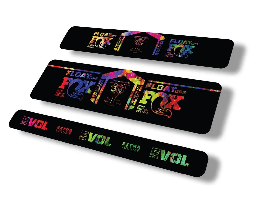FOX Float DPS 2021 Performance Elite Rear Shock Sticker Decal Oil Slick - 1