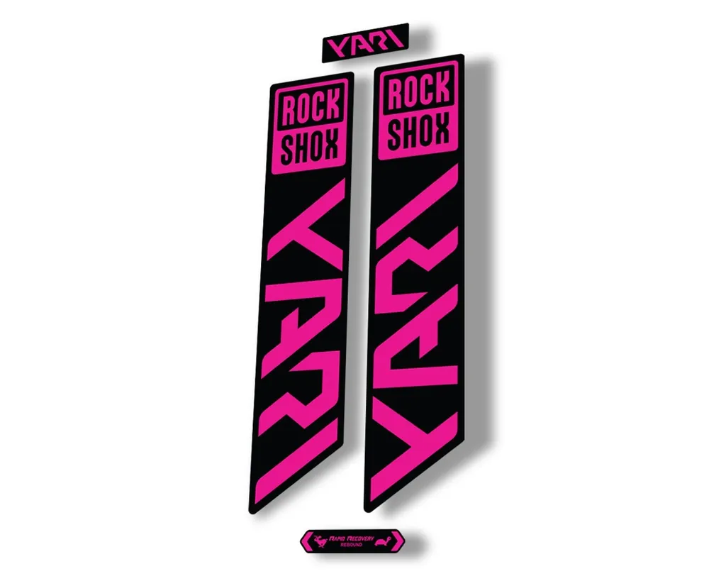 Rock Shox YARI 2021 Fork Decal Mountain Bike Cycling Sticker Adhesive Pink - 1
