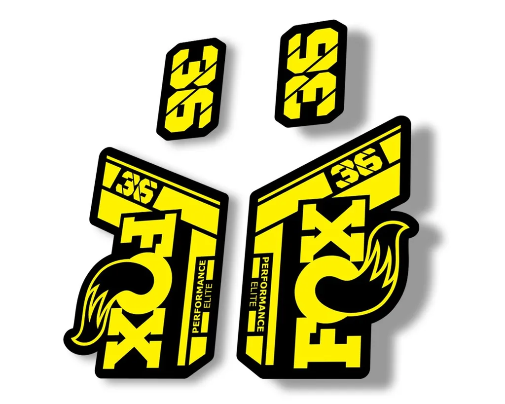 FOX 36 Performance Elite 2021 Forks Suspension Factory Decal Sticker Yellow - 1