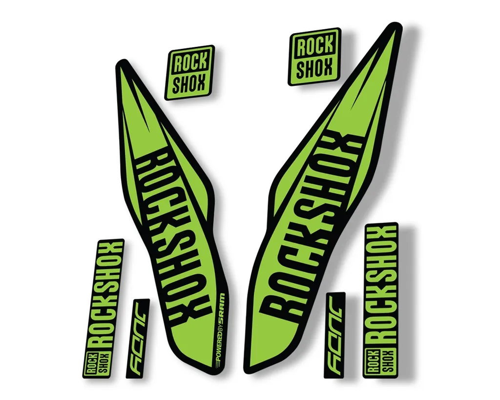 Rock Shox Judy 2017 Fork Decal Bike Cycling Sticker Adhesive Green - 1