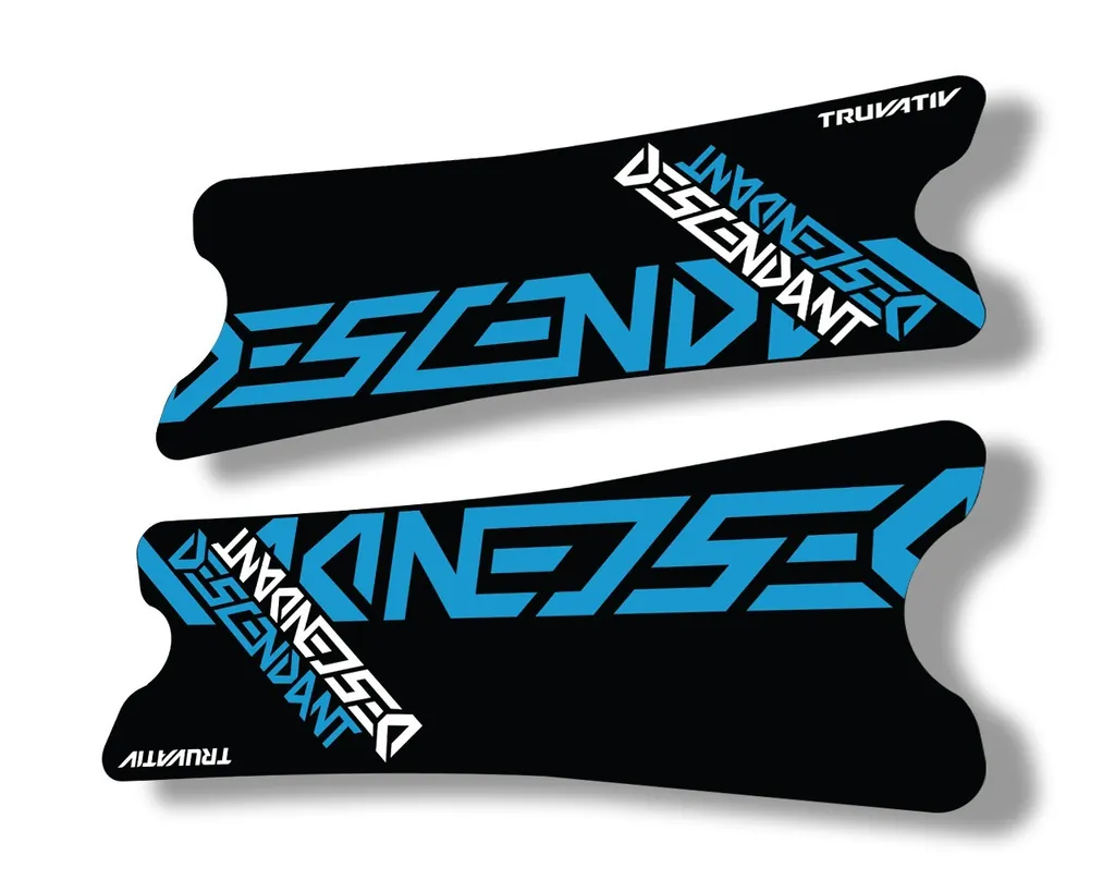 Truvativ 2018 Dexcendant Crank Set Stickers Decals MTB Bicycle 2Pcs Blue - 1