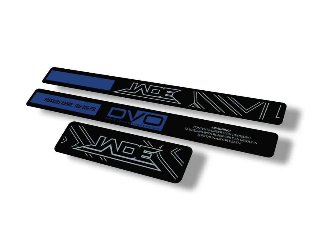 DVO Jade Coil 2020 Rear Shock Suspension Sticker Factory Decal Dark Blue - 1