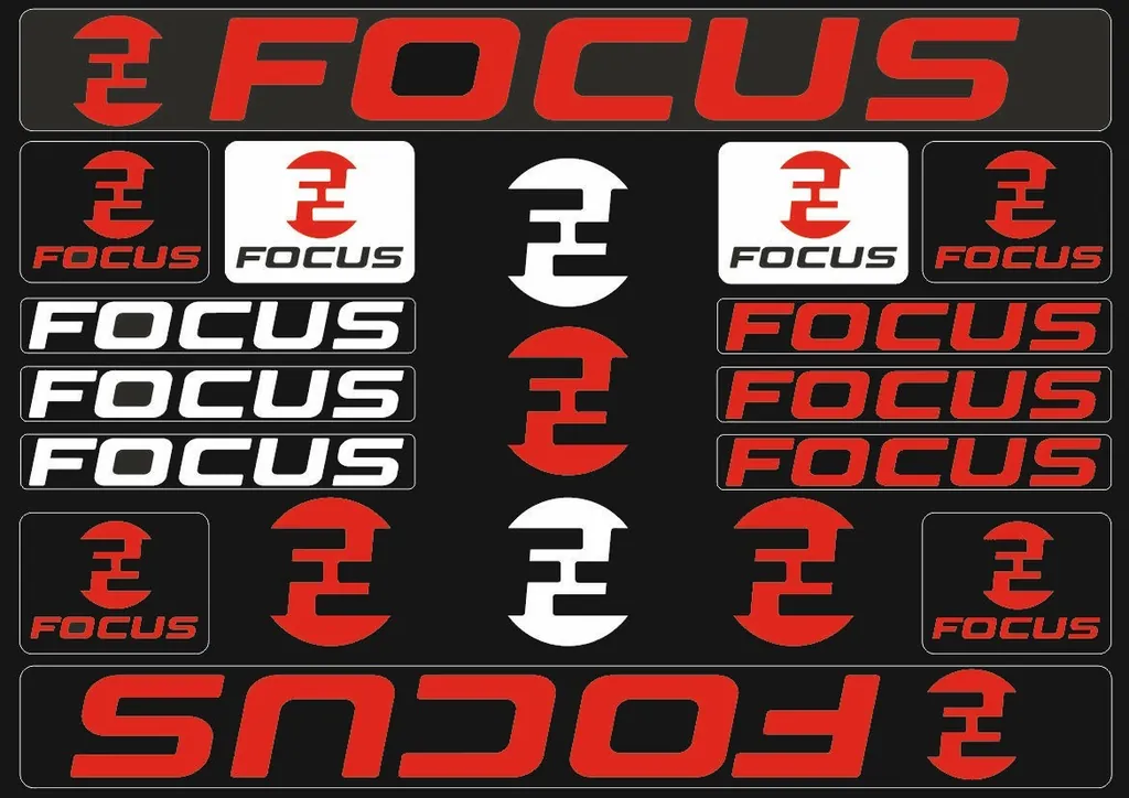 Bicycle Vinyl Frame Stickers – Compatible with FOCUS Bikes – Red - 1