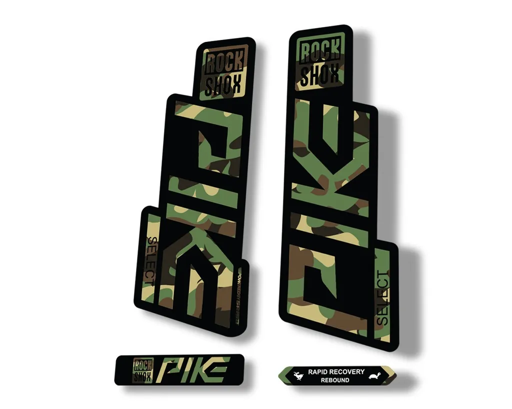 Rock Shox PIKE SELECT 2020 Fork Decal Mountain Bike Cycling Sticker Camo - 1