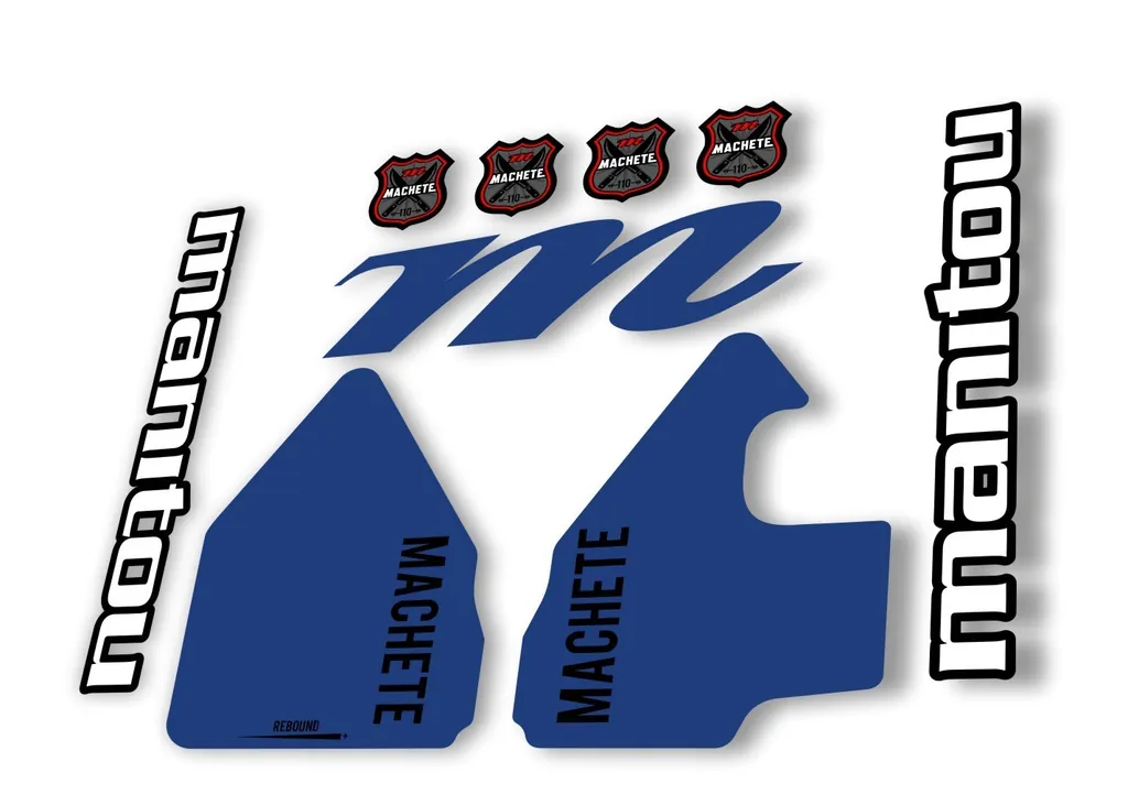Manitou Machhete 110 Comp 2020 Fork Suspension Decal Kit Sticker Set Dark Blue - 1
