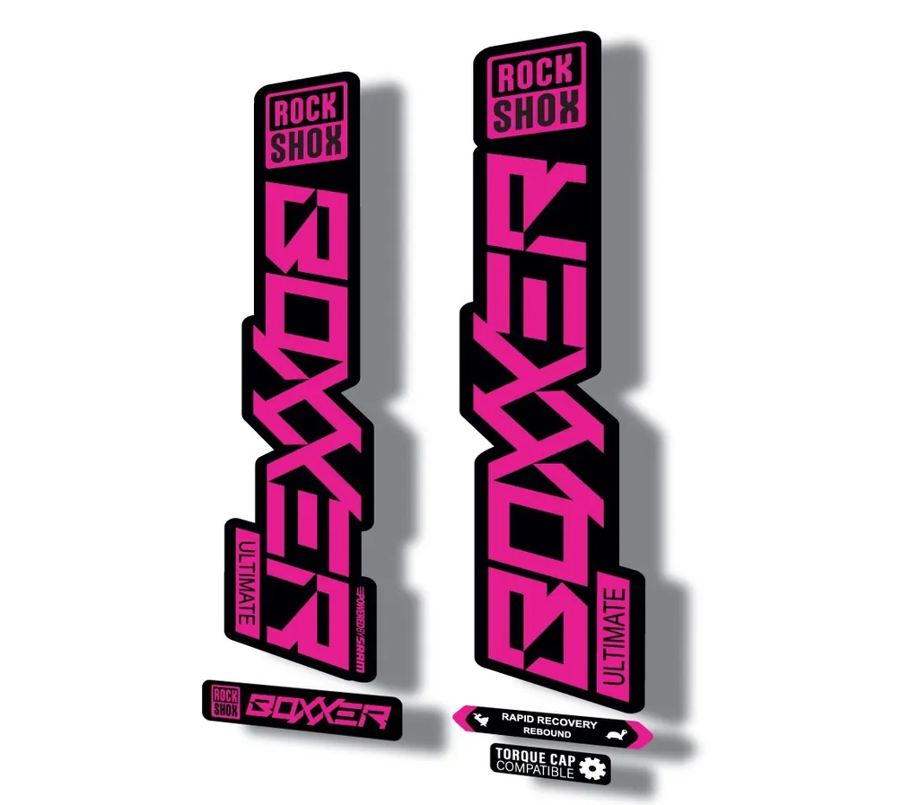 Rock Shox BOXXER 2020 ULTIMATE Mountain Bike Cycling Decal Adhesive Pink - 1