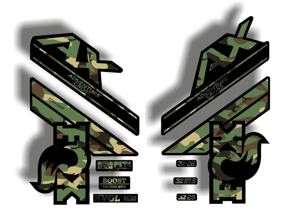 FOX Step Cast 2020 AX Adevnture Cross Fork Suspension Decals Sticker Camo - 1