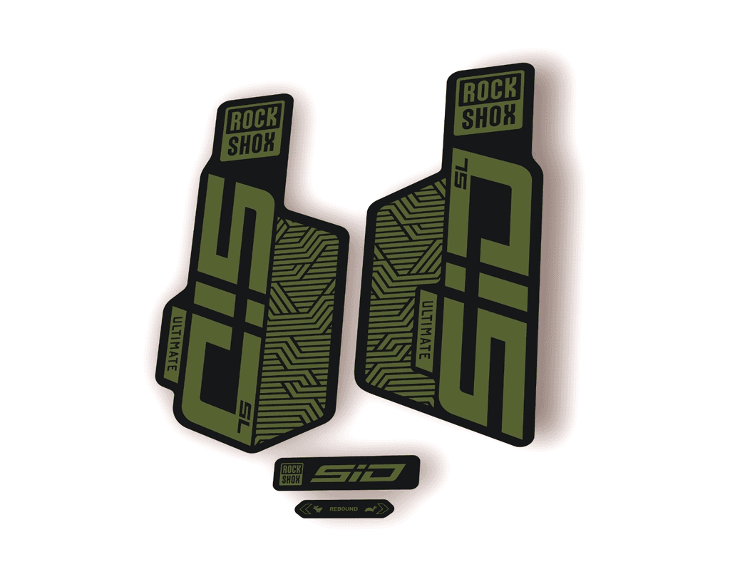 Rock Shox SID SL ULTIMATE 2025 Flight Attendant Bike Cycling Decal Sticker Olive - 1