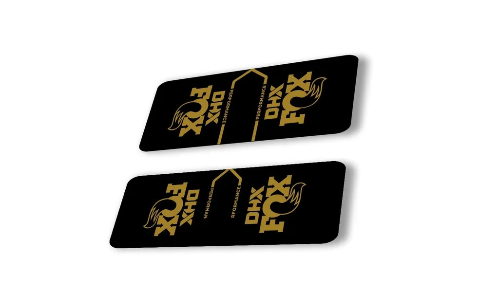 FOX DHX 2022 Performance Rear Shock Suspension Sticker Decal Adhesive Gold - 1