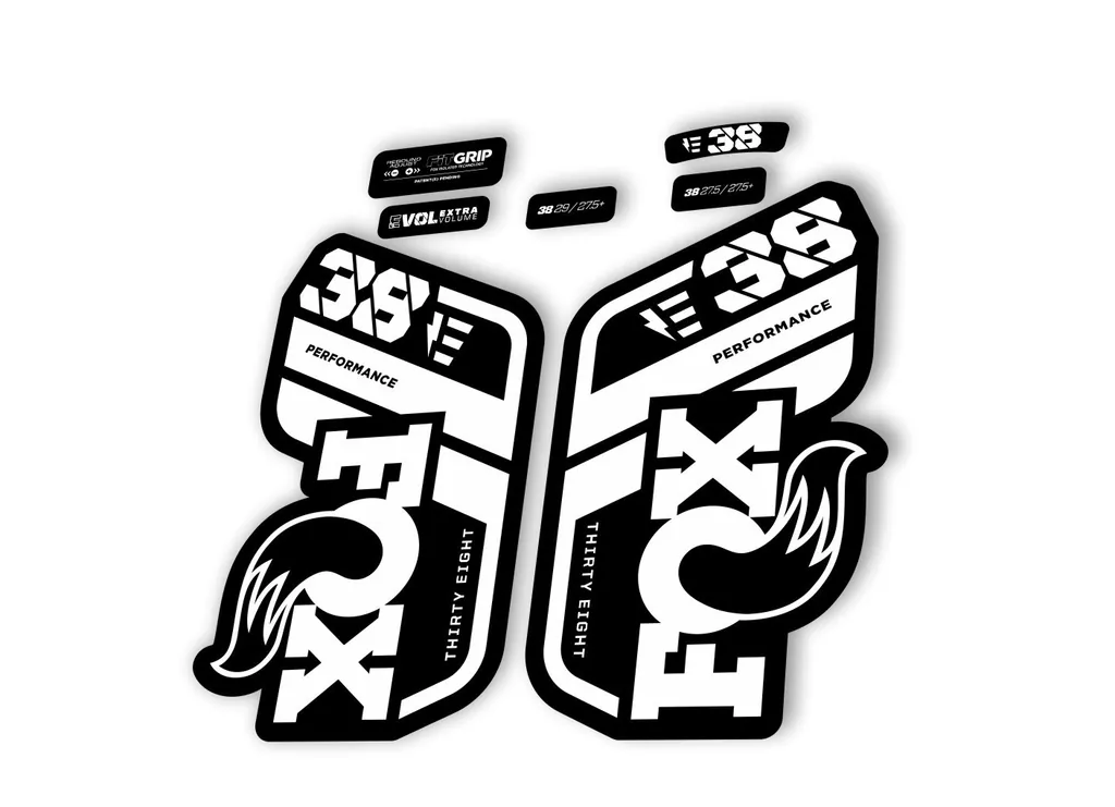 FOX 38 Performance E Bike 2021 Forks Suspension Factory Decal Sticker White - 1