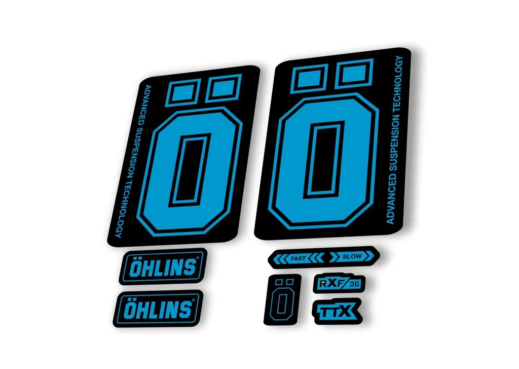 Ohlins RXF36 M2 2019 Fork Decal Mountain Bike Cycling Sticker Adhesive Blue - 1