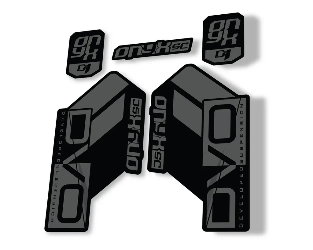 DVO Onyx SC D1 2019 Fork Suspension Sticker Factory Decal Adhesive Gray - 1