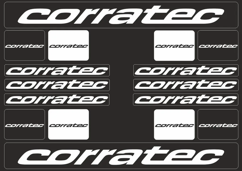 Bicycle Vinyl Frame Stickers Custom Compatible with CORRATEC White - 1