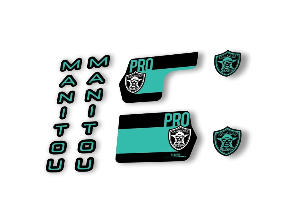 Manitou Circus Pro 2020 Fork Suspension Decal Kit Sticker Set Dolphin - 1