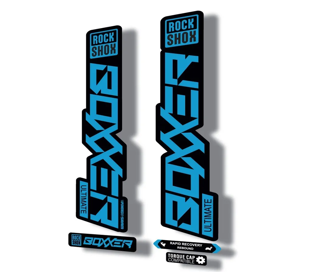 Rock Shox BOXXER 2020 ULTIMATE Mountain Bike Cycling Decal Adhesive Blue - 1