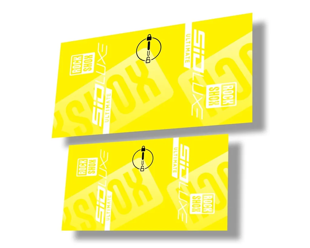 Rock Shox 2021 SID LUXE ULTIMATE Rear Shock Decal Sticker Yellow - 1