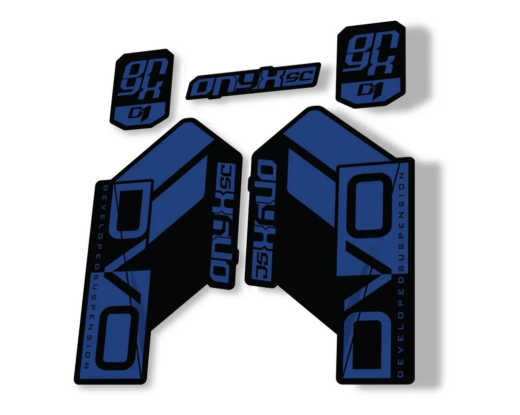 DVO Onyx SC D1 2019 Fork Suspension Sticker Factory Decal Adhesive Dark Blue - 1