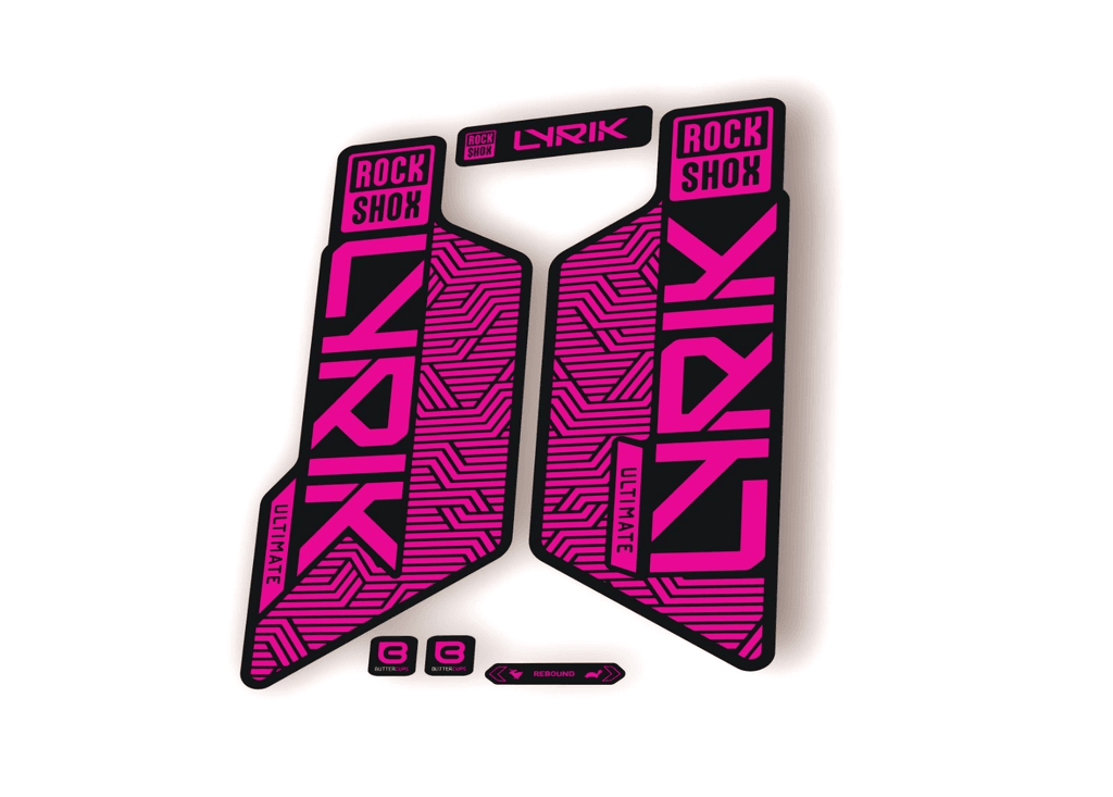 Rock Shox LYRIK ULTIMATE 2025 Flight Attendant Bike Cycling Decal Sticker Pink - 1