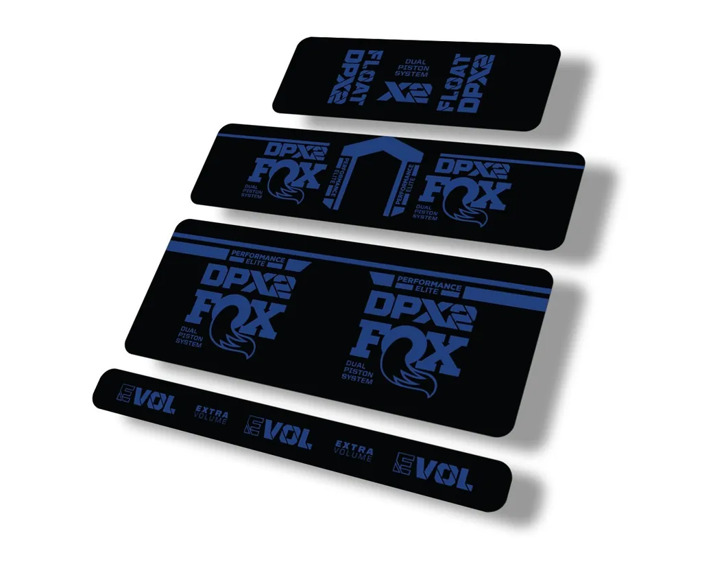 FOX Float DPX2 Performance Elite 2021 Rear Shock Sticker Decal Dark Blue - 1