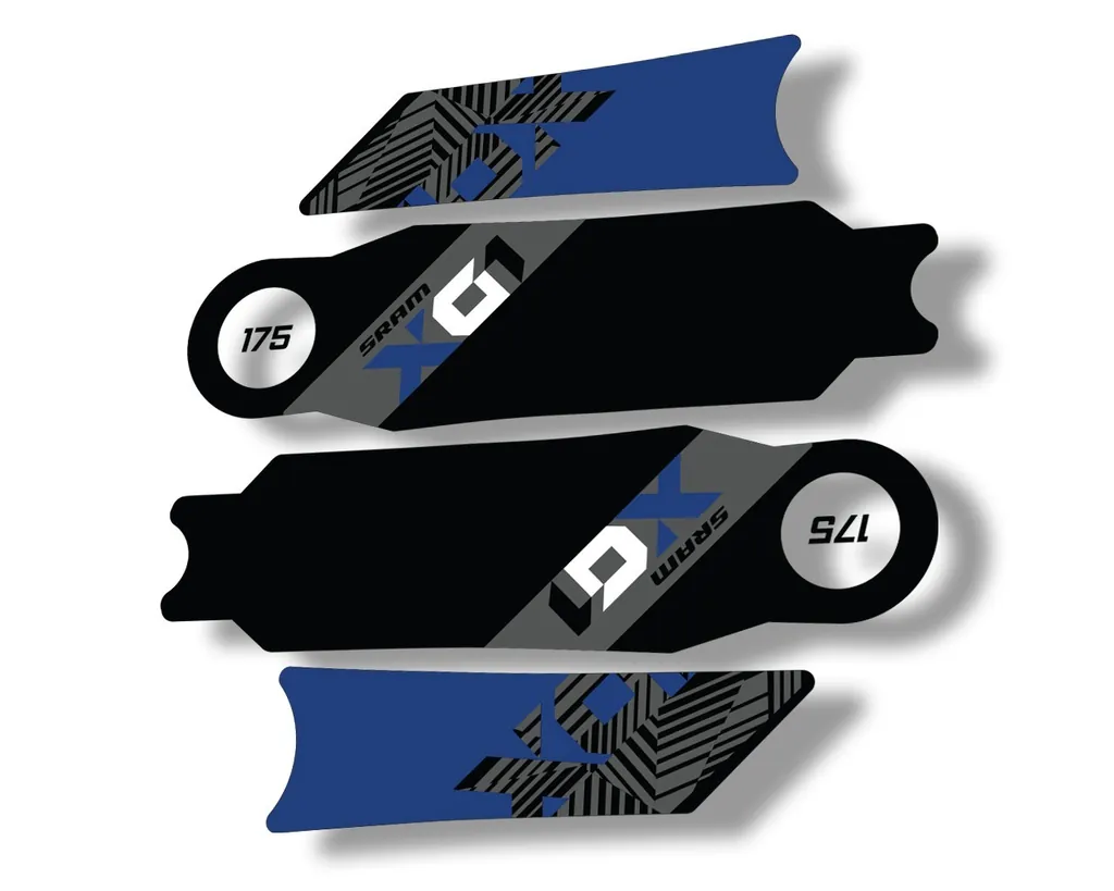 Crank Set Stickers Decals MTB Sram X01 Eagle 2018 Bicycle 2Pcs Dark Blue - 1