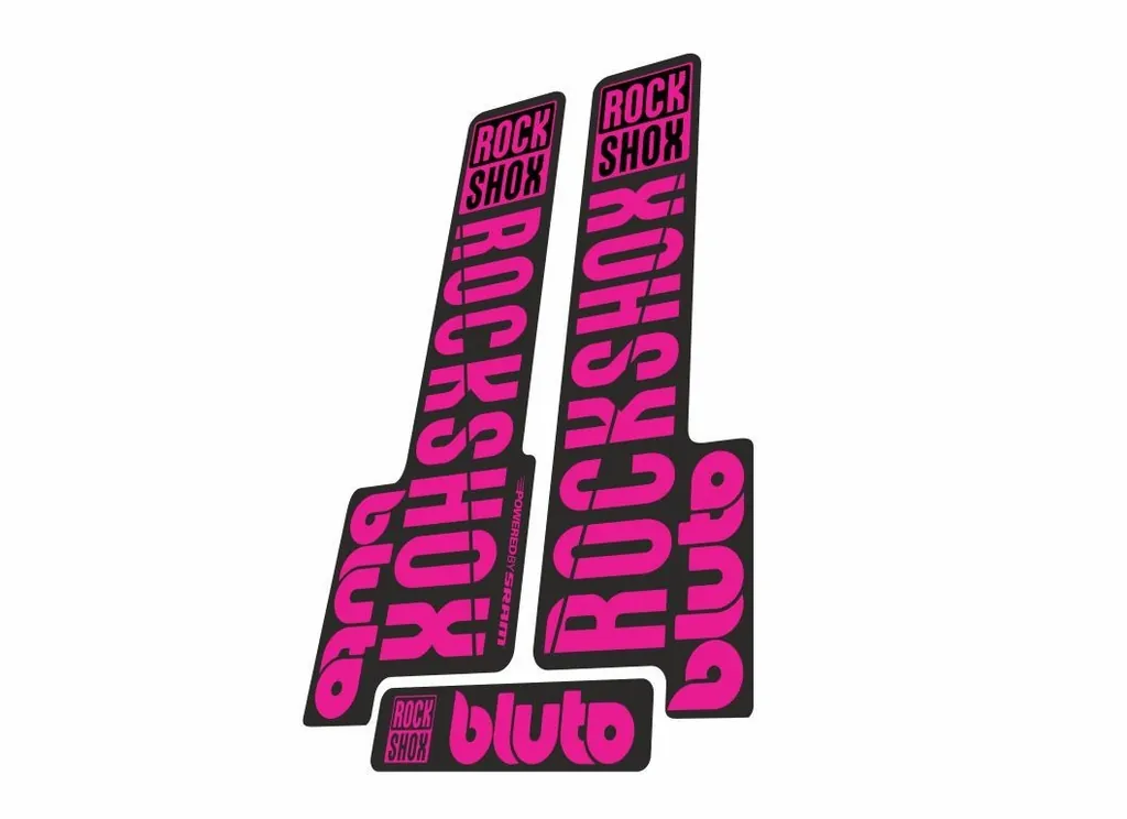 Rock Shox BLUTO 2018 Mountain Bike Cycling Decal Kit Sticker Pink - 1