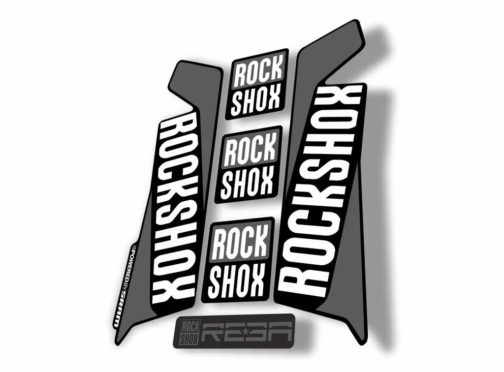 Rock Shox REBA 2016 Fork Decal Mountain Bike Cycling Sticker Adhesive Gray - 1