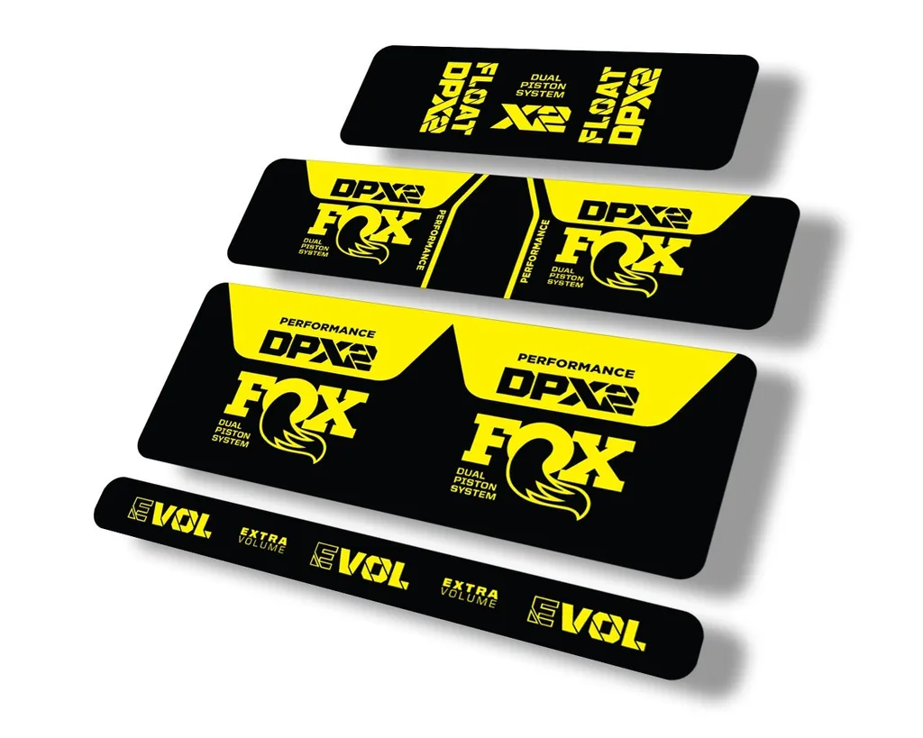 FOX Float DPX2 2021 Performance Rear Shock Suspension Sticker Decal Yellow - 1