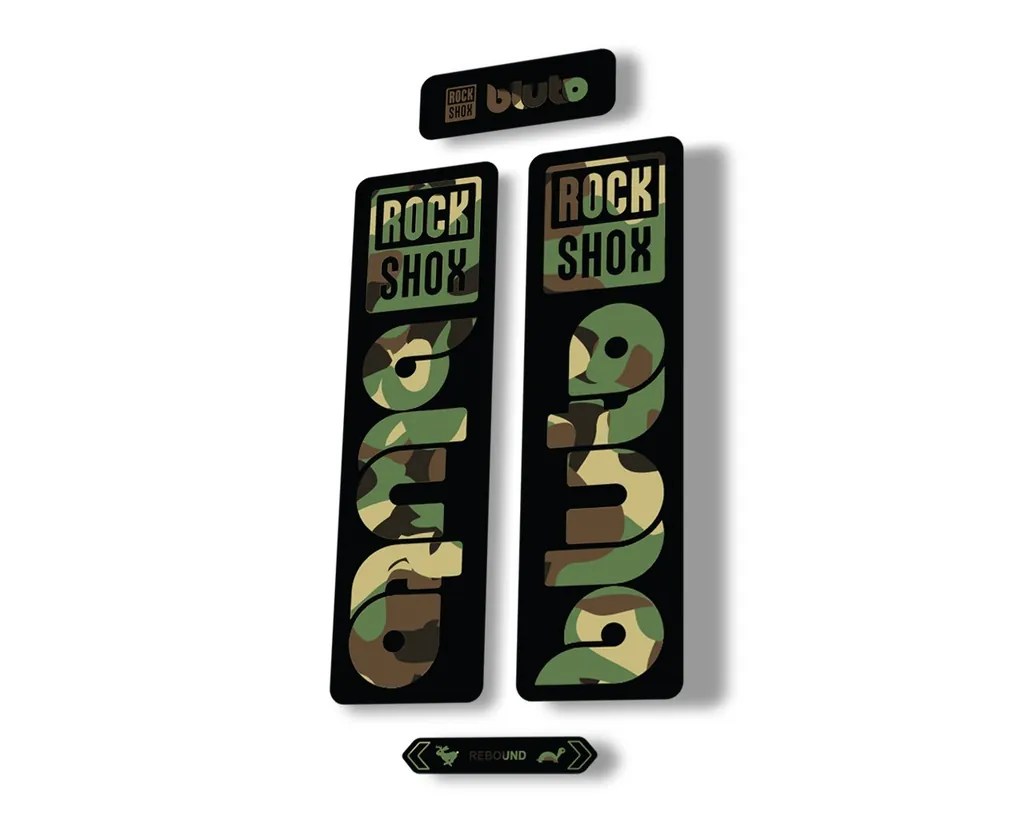 Rock Shox BLUTO 2021 Mountain Bike Cycling Decal Kit Sticker Adhesive Camo - 1