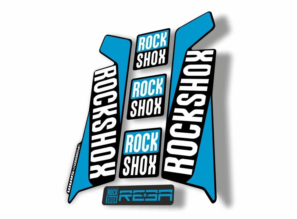 Rock Shox REBA 2016 Fork Decal Mountain Bike Cycling Sticker Adhesive Blue - 1