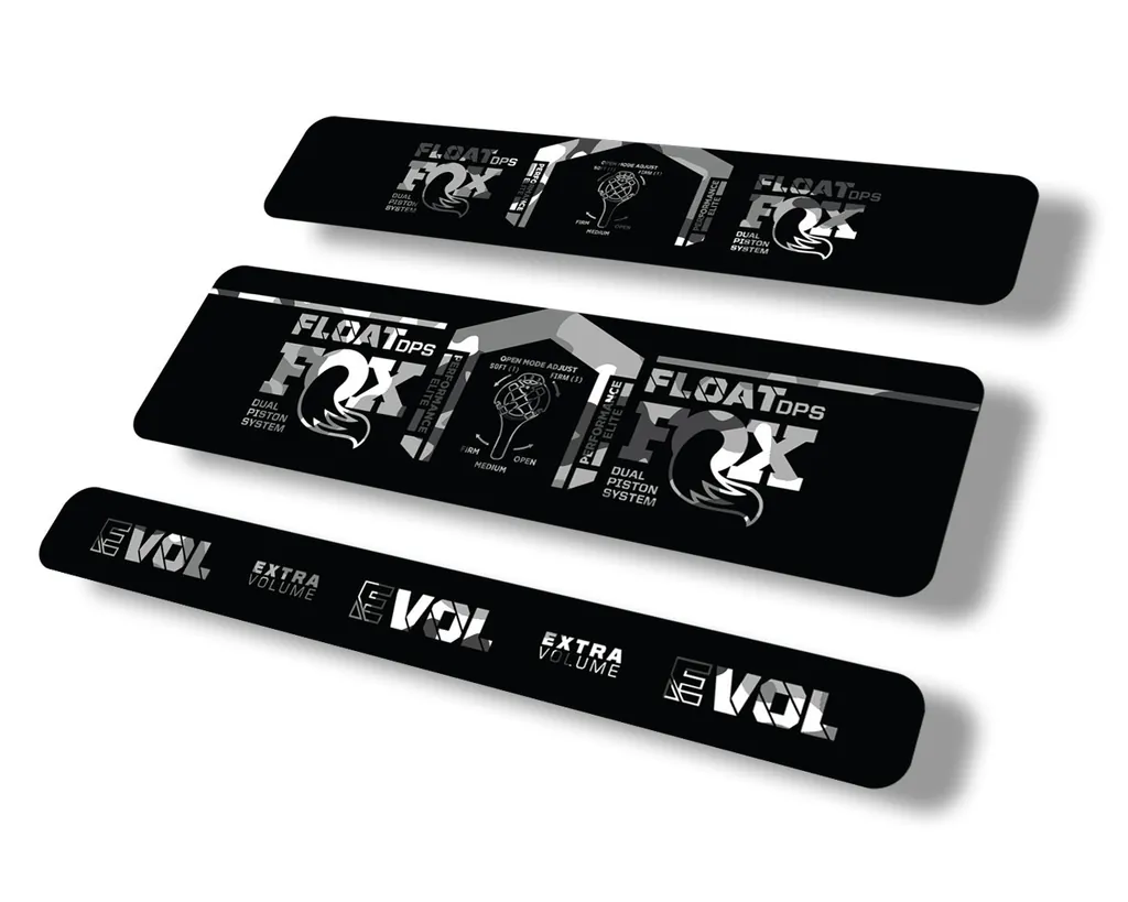 FOX Float DPS 2021 Performance Elite Rear Shock Sticker Decal White Camo - 1