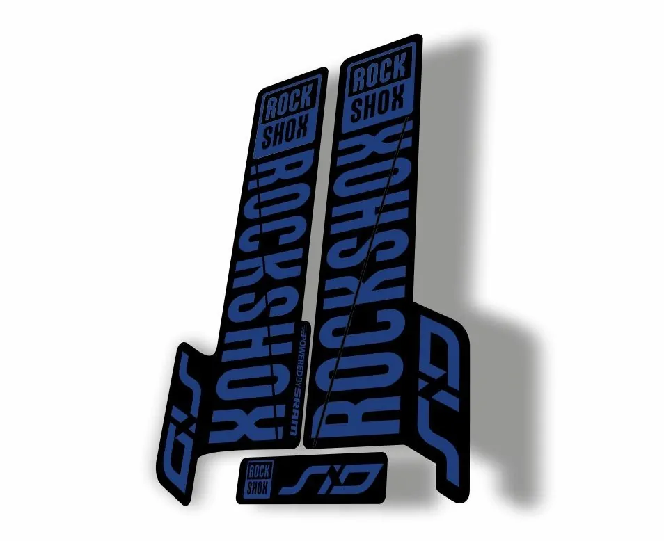 Rock Shox SID 2018 Mountain Bike Cycling Decal Kit Sticker Adhesive Dark Blue - 1