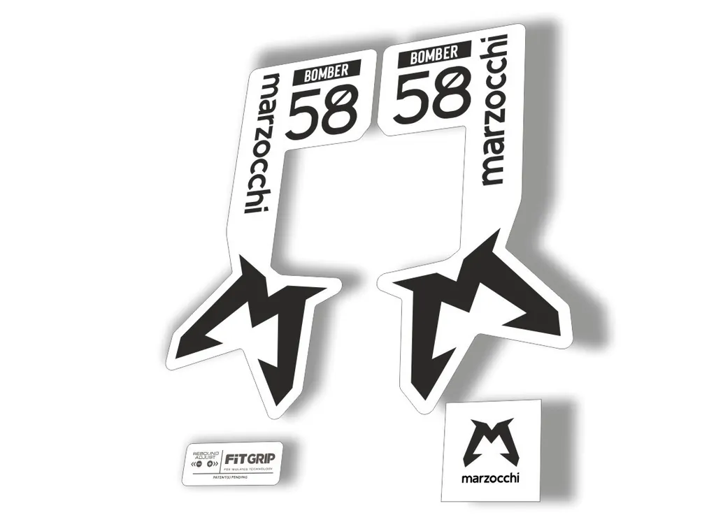 Marzocchi Bomber 58 2025 Suspension Sticker Decal Kit Adhesive Black - 1