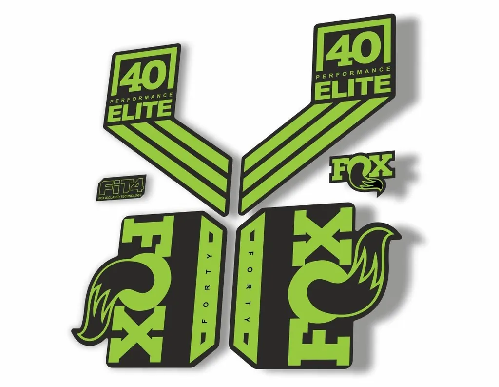 FOX 40 Elite Performance 2017-18 Fork Suspension Factory Decal Sticker Green - 1