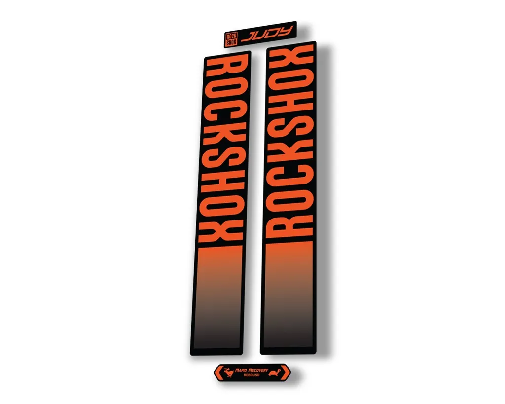 Rock Shox JUDY 2021 Fork Decal Mountain Bike Cycling Sticker Adhesive Orange - 1