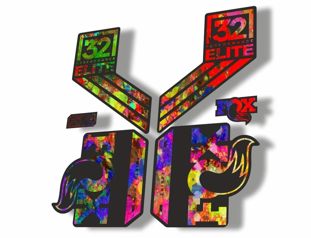 FOX 32 Elite Performance 2017-18 Fork Suspension Factory Decal Sticker Oil Slick - 1